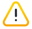 Warning icon indicating shop floor visibility challenges